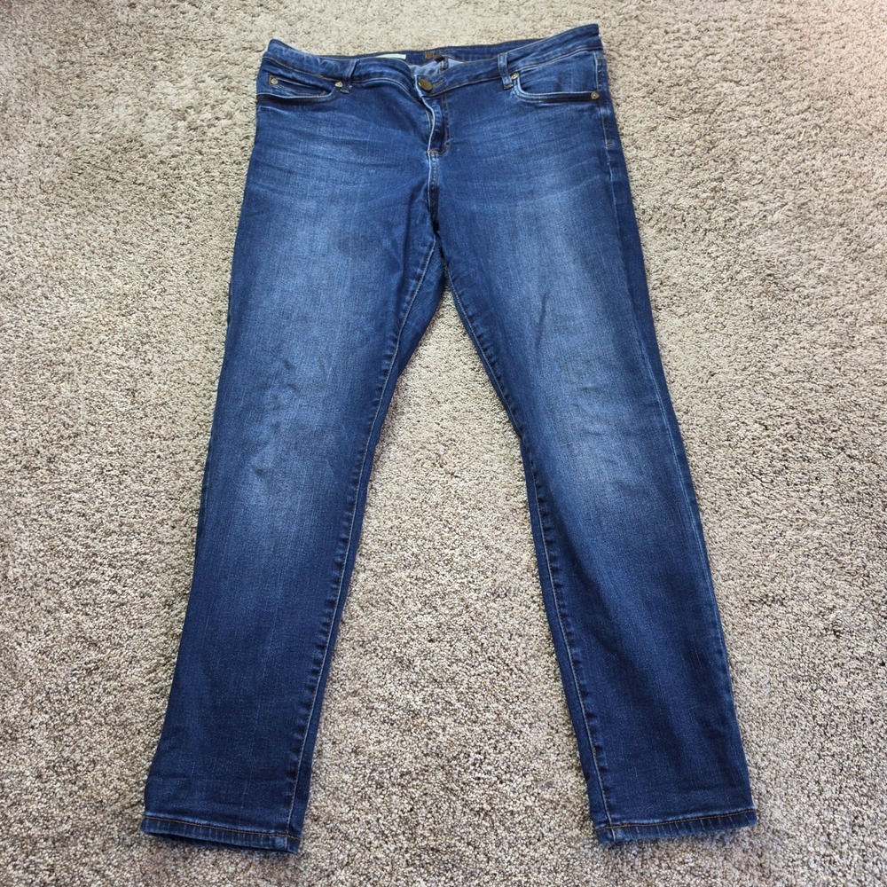 KUT from the Kloth Toothpick Skinny Jeans Women 16S Blue Dark Wash Stretch Denim